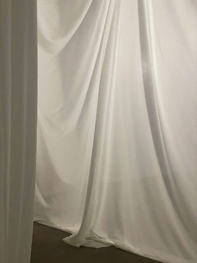 white, flowy curtain world